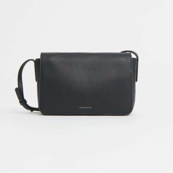 Mansur Gavriel Black Clio Leather Crossbody Bag Italy Date Night Clutch